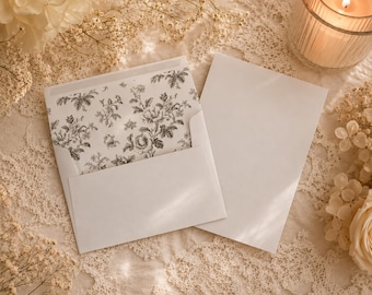 Vintage Floral Writing Paper Set: Elegant Love Letter Envelopes for Wedding and Love Letters