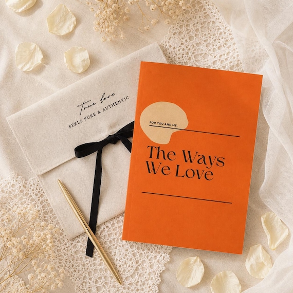 Guided Love Letter Book & Couples Keepsake With Dust Pouch | Anniversary, Engagement, or Long Distance Gift