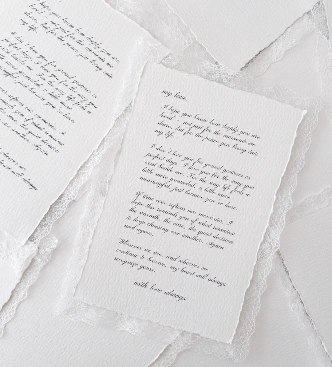 Romantic Paper Notes Handmade Lace Letter Paper | Romantic Love Letter Writing Paper ...
