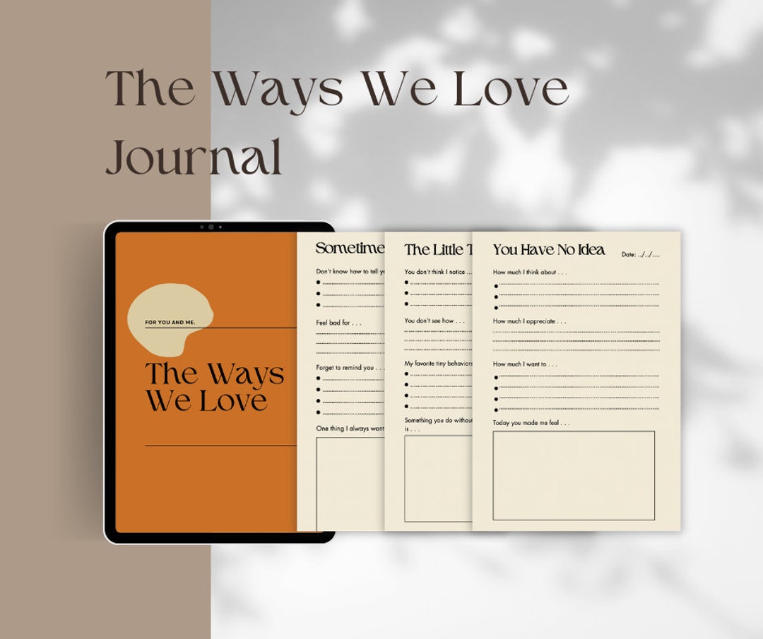 Digital Relationship Journal & Couples Journal Couples Gift