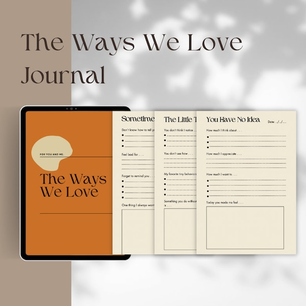 Digital Relationship Journal & Couples Journal: Regalo para parejas, regalos de aniversario para novio, novia, regalo de relación a larga distancia