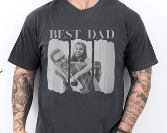 Custom Vintage Photo Dad Comfort Colors Shirt, Fathers Day Shirt, Custom Photo Shirt For Dad, Custom Dad Tee, Personalized Gifts For Dad