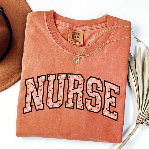 Comfort Colors® Spooky Nurse Shirt, Halloween Nurse Tee, Fall Nursing Shirt, Cute Nurse Life Shirt, New Nurse Gift, RN Graduation Tee