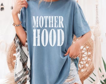 Mother Hood Shirt, Comfort Colors, Trendy Mama Tshirt, Mom Life Tee, Oversized Graphic Mom T-shirt, Motherhood T Shirt, Cool Mom Club