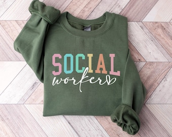 Social Worker Sweatshirt, School Counselor Sweatshirt, MSW LSW Therapist Sweaters