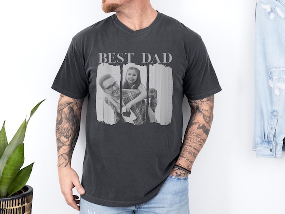Custom Vintage Photo Dad Comfort Colors Shirt, Fathers Day Shirt, Custom Photo Shirt For Dad, Custom Dad Tee, Personalized Gifts For Dad