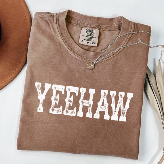 Comfort Colors® Yeehaw Shirt, Western Graphic Tee Women, Rodeo Shirt, Yeehaw Tee, Cowgirl Graphic Shirt, Country Concert Tee,Farm Girl Tee
