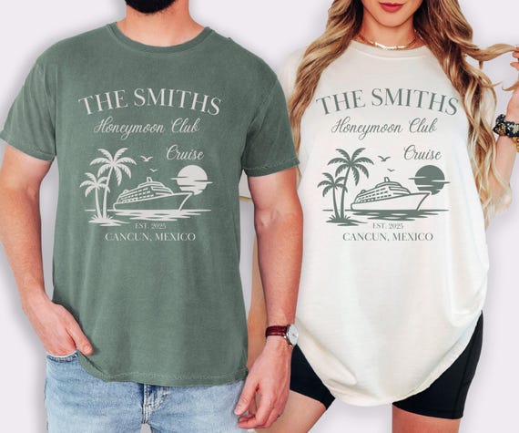 Custom Couples Honeymoon Cruise Shirt, Mr and Mrs Shirts, Just Married Shirt, Hubby Wifey Shirt, Mr. And Mrs. Tshirt, Honeymoon Vacation Tee