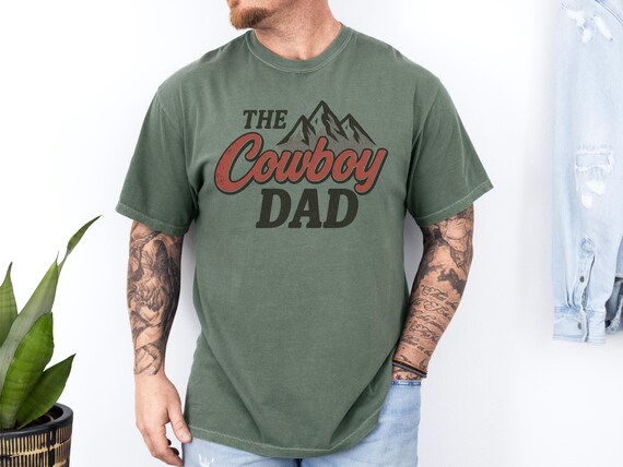 Comfort Colors® Cowboy Dad T-Shirt, Funny Husband Shirt, Gift for Him, Father's Day Gift, Daddy Shirt, Dad to Be Gift, Cool Dads Club Shirt