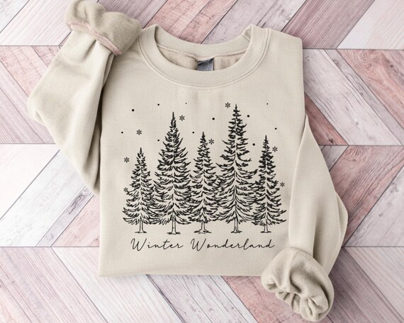 Winter Wonderland Sweatshirt, Neutral Christmas Shirt for Women, Cozy Winter Crewneck, Family Matching Shirt, Winter Gift