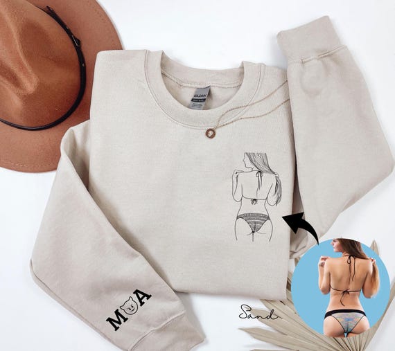 Spicy Photo Sweatshirt, Custom Portrait Sweatshirt from Photo, Couple Hoodie, Anniversary Gift for Husband, Spicy Boyfriend Sweatshirt