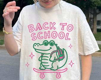 Back To School Shirt, Cute Alligator Teacher Shirt, Let's Make It Snappy Tee, First Day of School Gift, Student School Graphic Tee