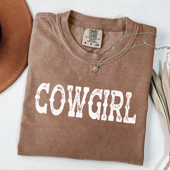 Comfort Colors® Cowgirl Shirt, Western Graphic Tee Women, Rodeo Shirt, Yeehaw Tee, Cowgirl Graphic Shirt, Country Concert Tee, Farm Girl Tee
