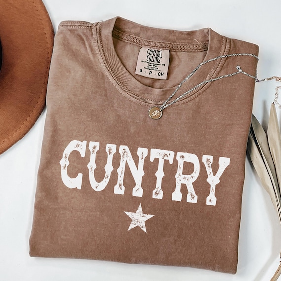 Comfort Colors® Cuntry Shirt, Western Graphic Tee Women, Rodeo Top Women, Country Concert Shirt, Rustic Cowgirl Tee, Farm Girl Shirts