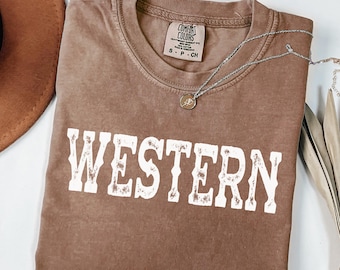 Comfort Colors® Western Shirt, Western Graphic Tee Women, Rodeo Shirt, Yeehaw Tee, Cowgirl Graphic Shirt, Country Concert Tee, Farm Girl Tee