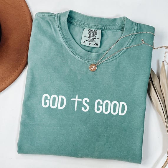 Comfort Colors Shirt God is Good, Trendy Christian TShirt, Gift Faith Unisex T-shirt, Faith Tee Church Group, Shirts Oversized Comfy