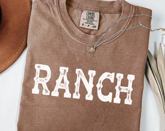 Comfort Colors® Ranch Shirt, Western Graphic Tee Women, Rodeo Shirt, Yeehaw Tee, Cowgirl Graphic Shirt, Country Concert Tee, Farm Girl Tee