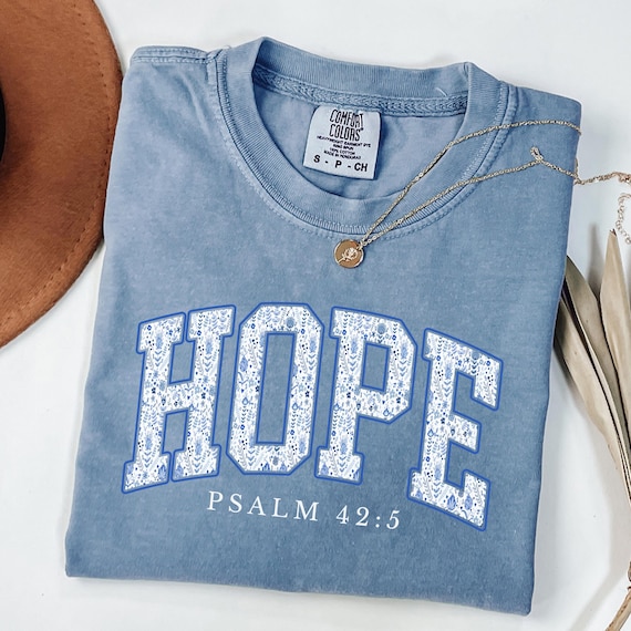 Hope Shirt, Psalm 42:5 Bible Verse Tee, Christian Scripture Shirt