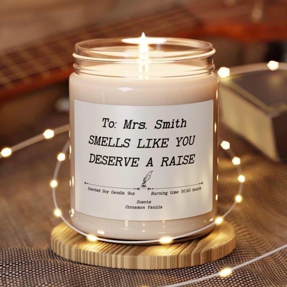 Teacher Candle, Funny Teacher Candle, Teacher Appreciation Candle, Personalized Teacher Candle, Thank You Teacher Gift