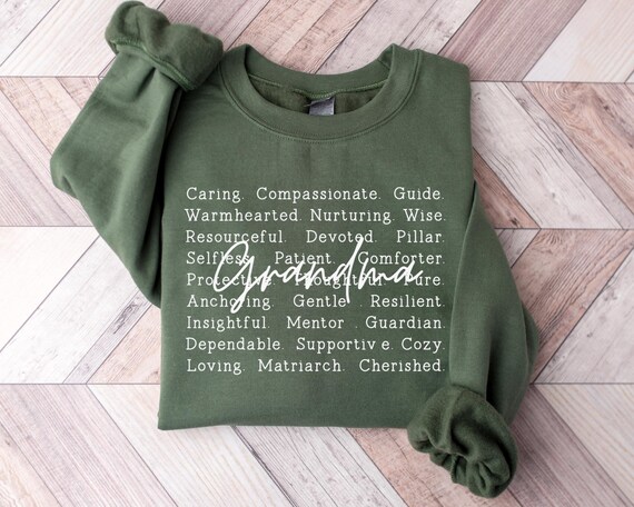 Grandma Sweatshirt, Grandma Definition Crewneck, Text Design Sweater, Mother's Day Gift for Grandma