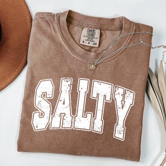 Salty Comfort Colors T-shirt, Preppy clothing for girls, Summer t-shirt