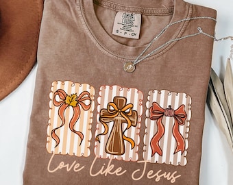 Comfort Colors® Love Like Jesus Shirt, Christian Fall Shirt, Inspirational Shirt, Christian Shirt,Religious Mom Shirt,Christian Apparel Gift