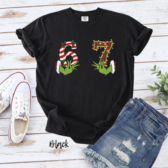 Funny Six Seven Shirt, 67 Christmas T-shirt, Cheerful Christmas Tee, Holiday T-shirt, Cute Christmas Shirt, Funny Christmas Gift Tee