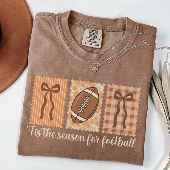 Comfort Colors® Football Shirt, Tis the Season for Football Tee, Retro Game Day Shirt, Football Mom Gift, Football Mama Season Shirt