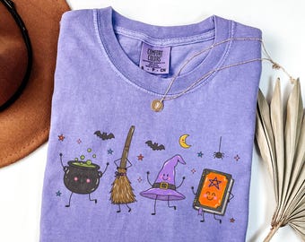 Kawaii Halloween Shirt, Cute Witch Shirt, Witchcore Tee, Pastel Halloween Tee, Spooky Season Shirt, Halloween Gift for Her