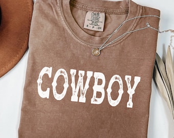 Comfort Colors® Cowboy Shirt, Western Graphic Tee Women, Rodeo Shirt, Yeehaw Tee, Cowgirl Graphic Shirt, Country Concert Tee, Farm Girl Tee