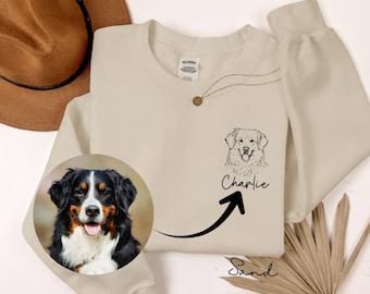 Custom Pet Photo Sweatshirt, Dog Dad Sweatshirt, Dog Mom Gifts, Personalized Pet Photo Gifts, Custom Pet Gifts, Pet Photo Print Sweatshirt