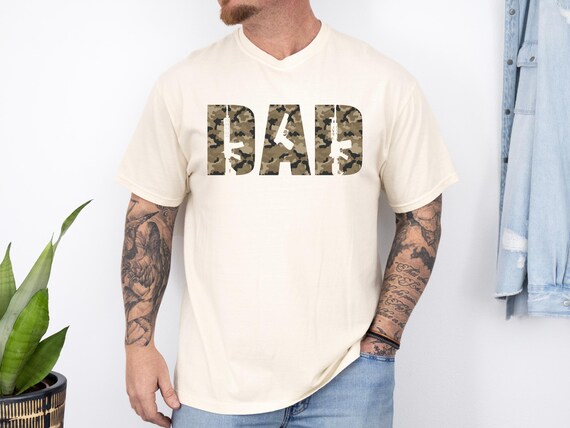 Comfort Colors Camo Dad Shirt, Dad Guns Shirt, Father's Day Shirt, Father's Day Gift, Gun Lover Dad Shirt, Hunting Dad Shirt, Guns T-Shirt