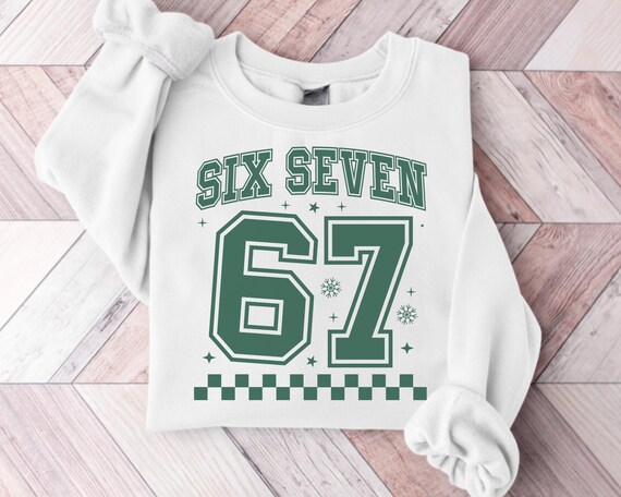 Six Seven Christmas Sweatshirt, 67 Meme Sweatshirt, 67 Christmas Sweater, 67 Retro Shirt, Funny Christmas 67 Meme, Six Seven Sweatshirt