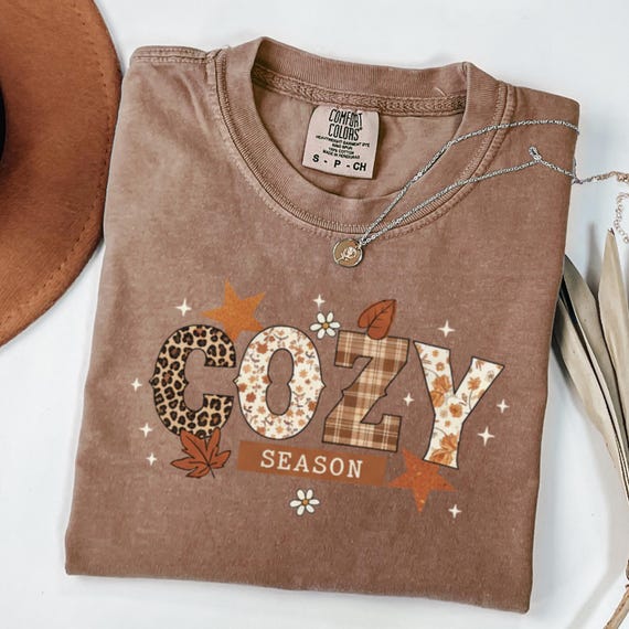 Comfort Colors® Cozy Season T-Shirt, Autumn Fall Shirt, Thanksgiving Shirt, Fall Cozy Shirt