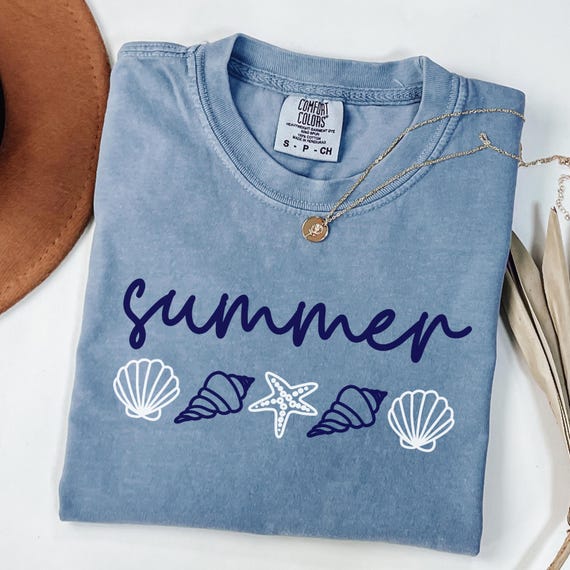 SeaShell Shirt, Beach Shirt, Summer shirt, Ocean Lover Gift, Summer Woman Shirt