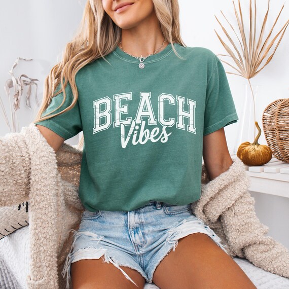 Beach Vibes Shirt, Beach Vibes T-shirt, Summer Shirt, Summer Gift, Funny Summer, Nature Lover, Hello Summer, Summer Tee, Womens Tee