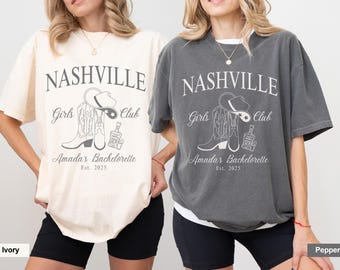 Nashville Girls Club Bachelorette Shirt, Cowgirl Western Bride Squad Tee, Nashville Bach Party Shirt, Custom Bridesmaid Gift