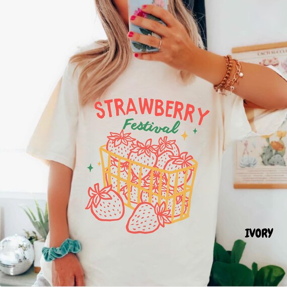 Strawberry Vintage Comfort Colors® Shirt, Strawberry Festival Cottagecore Shirt, Strawberry Comfort Colors® Tee, Summer Fruit Strawberry Tee