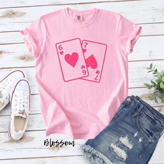 Six Seven Valentine Day Shirt: Shirt playing cards 6/7, Six Seven Heart Shirt