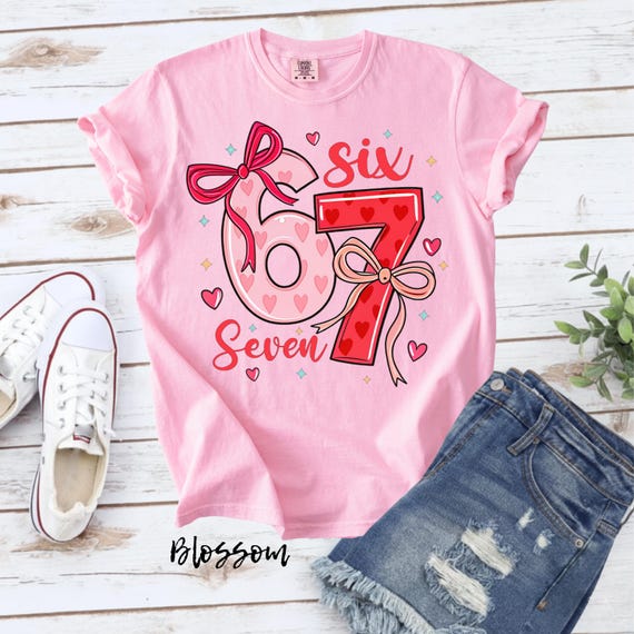 Coquette Six Seven Shirt, 67 Valentine Day Tee, Six Seven Trend Tee, Gen Z Valentine Day Shirt