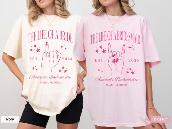 The Life of a Bachelorette Shirt, Bride & Bridesmaid tees, Custom Bachelorette Party shirt, Custom Wedding Toss Shirts, Bridal Party gifts