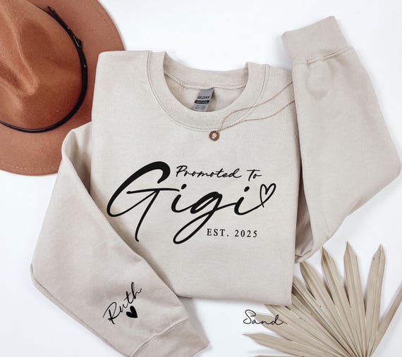 Personalized Gigi Sweatshirt, Gigi With Grandkids Names Crewneck, Gift For New Gigi, Custom sweatshirt, Gift for grandma, Grandmother Gift