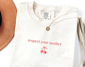 Respect Your Mother Shirt, Disco Ball Graphic Tee, Retro Mom Gift, Comfort Colors T Shirt, Music Lover Tee, Trendy Mothers Day Gift