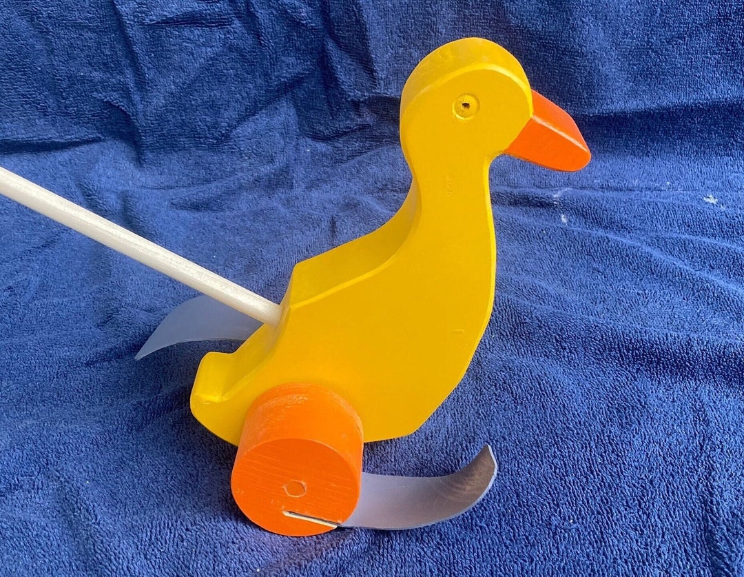 Duck Push Toy Handmade Wooden Etsy