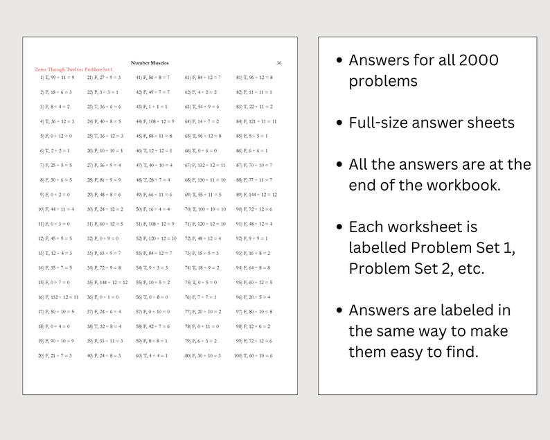 20 Division Instant Download Printable Worksheets, Third Grade ...