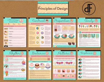 The Principles of Design Printable Art Posters, downloadable, High-Quality Posters with header.