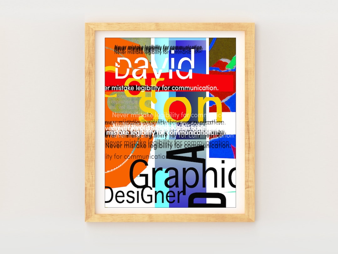 Helvetica posters by David Carson ポスター Carson Poster: Graphic Design, Art Classroom Decor, Printable