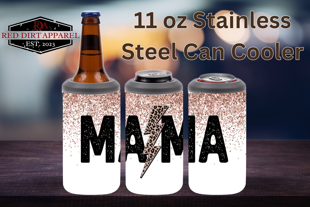 Mama Glitter Mothers Day 11 Oz Can Cooler With Nonslip Base - Etsy