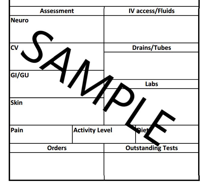 RN Report Template 2 Patients Etsy RN Report Template 2 Patients Etsy
