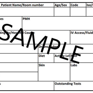 RN Report Template 4 Patients Etsy RN Report Template 4 Patients Etsy